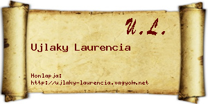 Ujlaky Laurencia névjegykártya